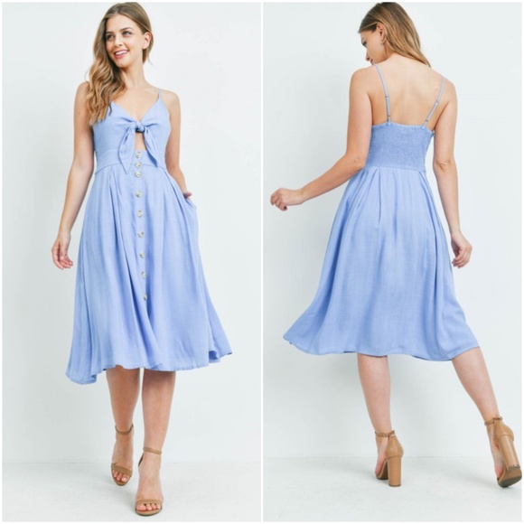 Girly & Flirty Little Blue Dress - Picture 3 of 17